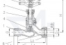 Судовой клапан запорный штуцерный проходной DIN 86501 тип 20.70.01 / 20.70.02