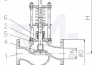 Клапан отливной невозвратно-запорный фланцевый короткой модели, Rg 5/SoMs 59 со столбовой насадкой и пружинным нагружением, регулируемое давление открытия от 0,1-0,5 bar тип 22.02.03 / 22.02.04