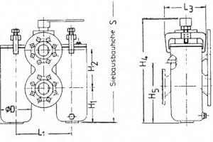Фильтр топливный сдвоенный PN 10 Рис.12-005