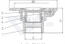 Пробка палубная мерной трубы с крышкой-захлопкой DIN 86114 и 86115, Rg 5 тип 55.01.05 / 55.01.06