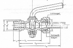 Кран-пробка двухходовой штуцерный PN 16 Рис.06-005