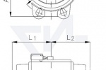 Затвор дисковый безфланцевый “Wafer” с пневмоприводом для установки между фланцами, GGG 40.3/Al-Bronze PN10 тип 50.61.05