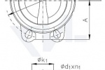 Затвор дисковый безфланцевый “Wafer” для установки между фланцами с вертикальным редуктором тип 50.61.06