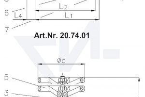 Клапан запорный штуцерный проходной DIN 86551, Сталь/нерж. сталь с соединением под сварку из стали тип 20.74.01 / 20.74.02