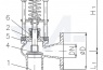 Клапан отливной невозвратно-запорный фланцевый DIN-длина, Rg 5/SoMs 59 со столбовой насадкой и пружинным нагружением Регулируемое давление открытия DN 15-300 от 0,1-0,5 bar, DN 350-500 от 0,1-0,2 bar тип 22.01.03 / 22.01.04
