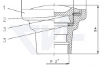 Пробка палубная мерной трубы VG 85291, Rg 5 для мерительных, сливных и впускных трубопроводов тип 55.01.07 / 55.02.04