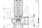 Клапан предохранительный угловой, 1.4104 / 0.7043 с металлическим уплотнением, с газоплотной головкой PN40 тип 23.63.11